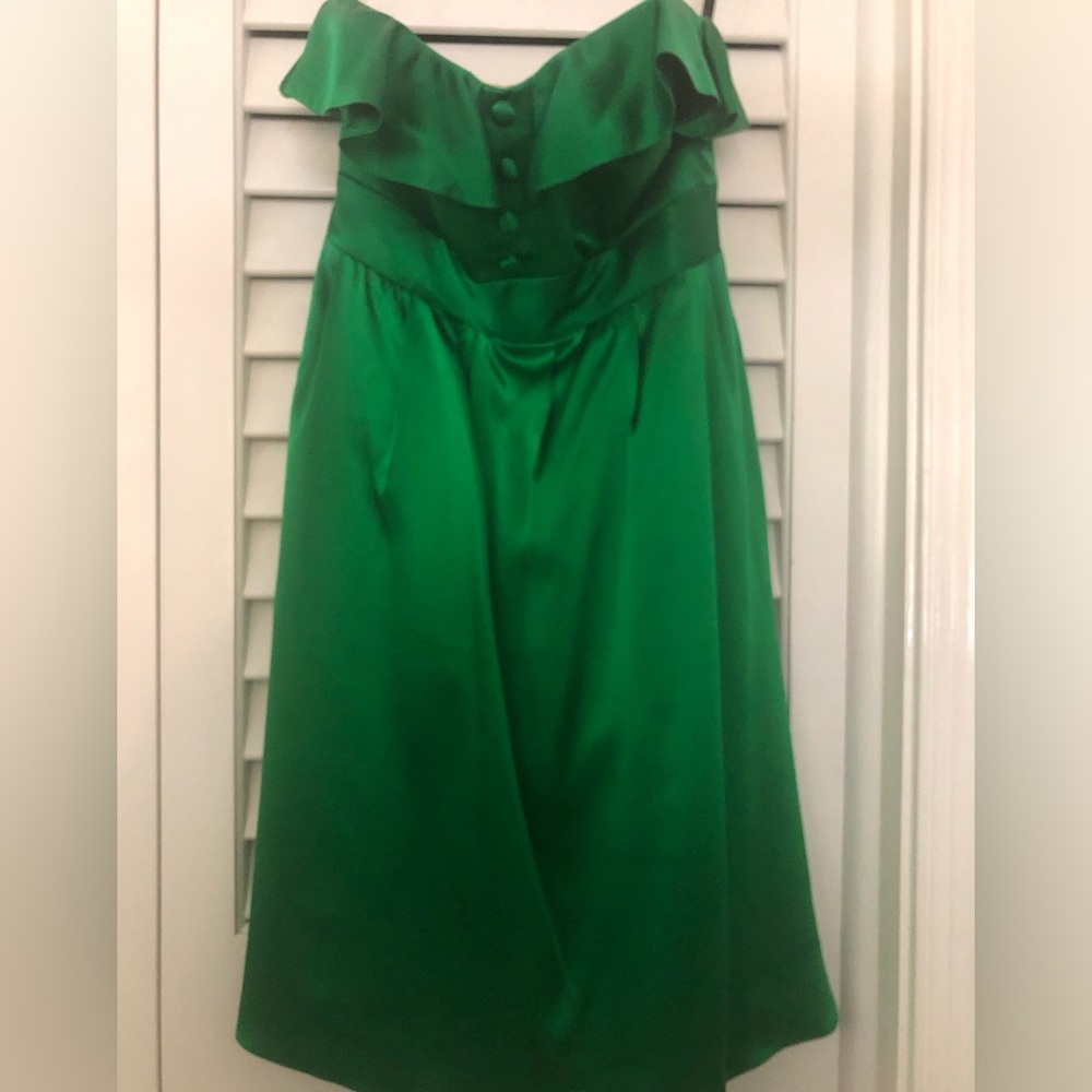 Vintage Betsy Johnson Strapless Satin Mini Dress